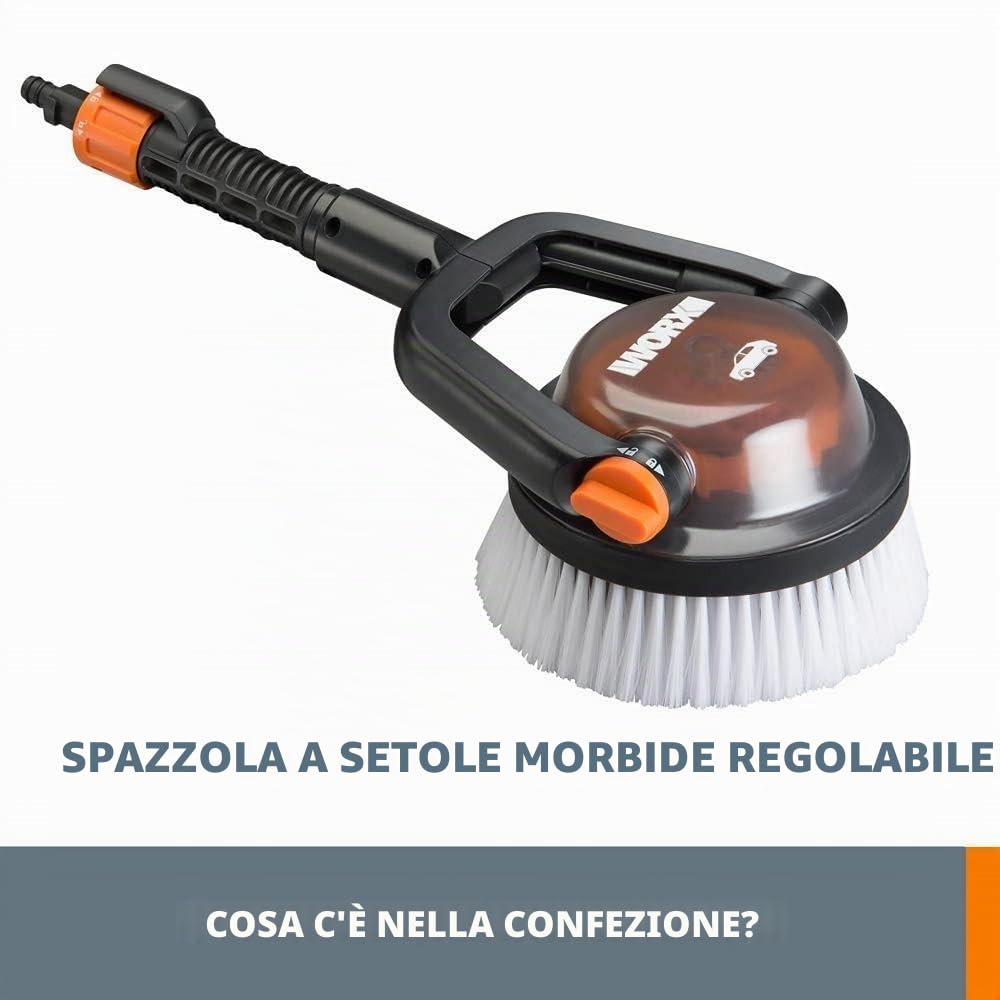 Worx WA1820 spazzola morbida Hydroshot auto e barche