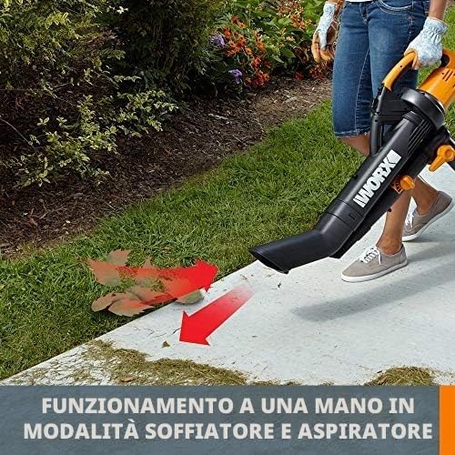Worx WG505 TriVac Soffiatore Aspiratore 210 km/h