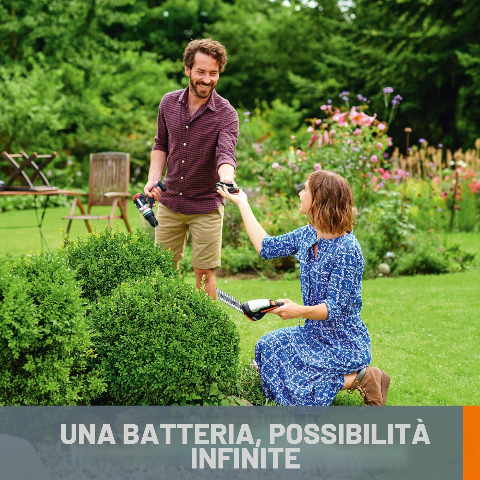 Worx WA3611 kit 2 batterie 20V 4Ah caricatore doppio