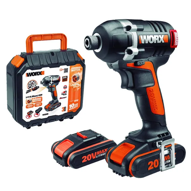Worx WX292 Avvitatore a Impulsi 20V 2 Batterie 2,0Ah