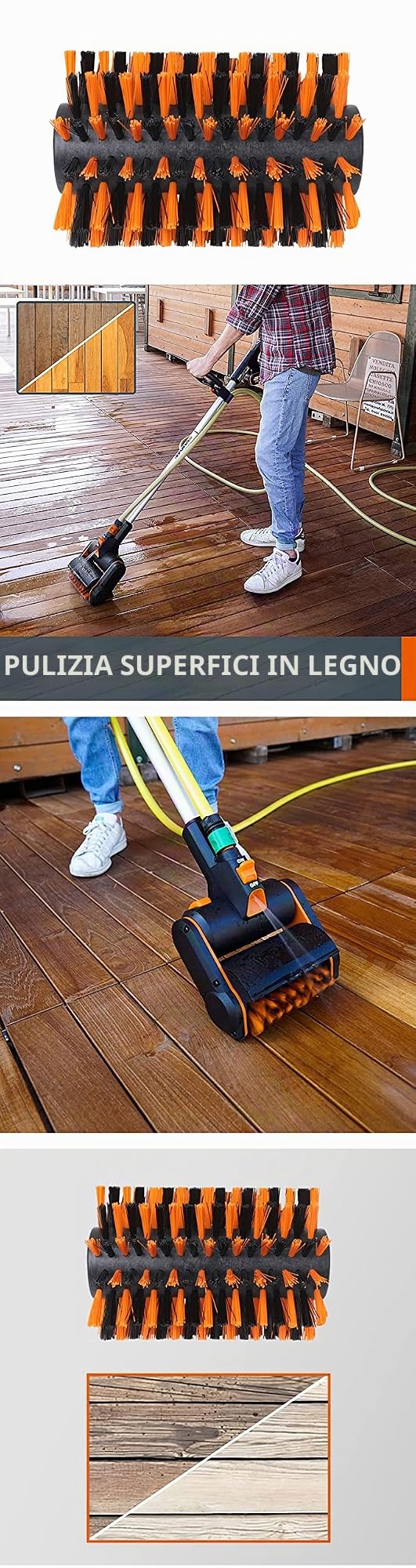 Worx WA0290 testina spazzola legno per WG441E