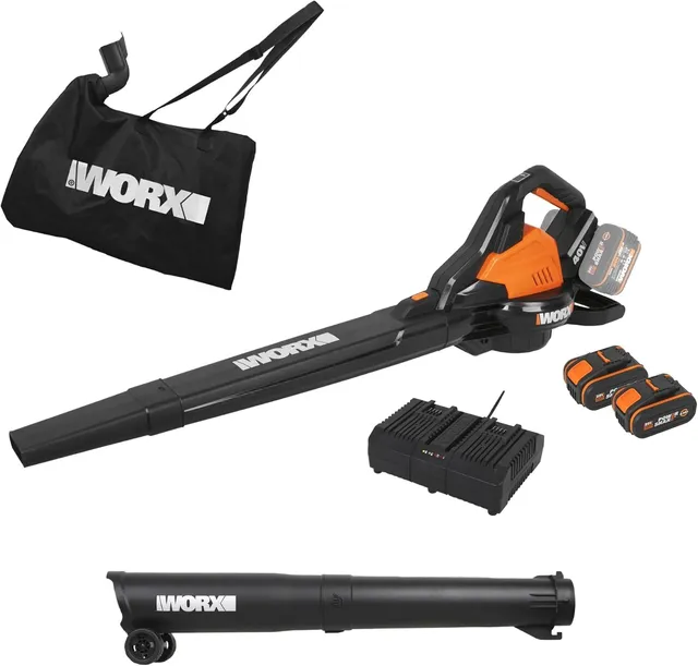 Worx WG583E soffiatore aspiratore 40V 335 km/h 2x4Ah