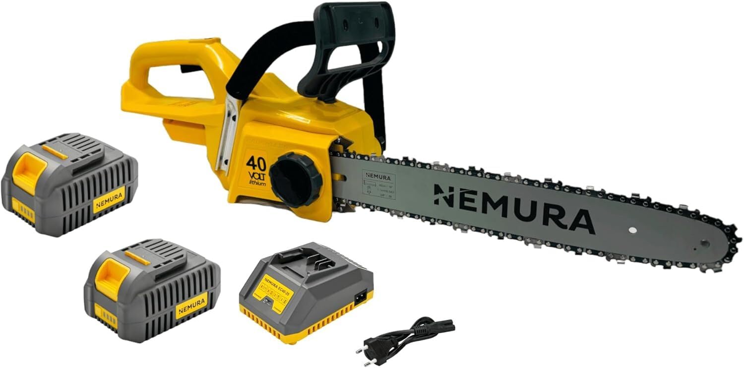 Nemura motosega batteria 40V 35cm 4Ah brushless con caricatore