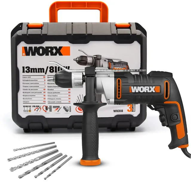 Worx WX318 trapano a percussione 810W filo 13mm