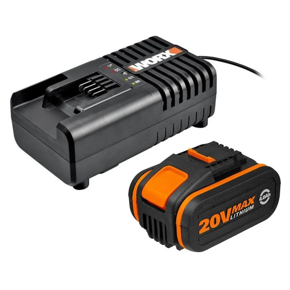 Worx PowerShare WA3604 kit batteria 4.0Ah + caricabatterie 20V