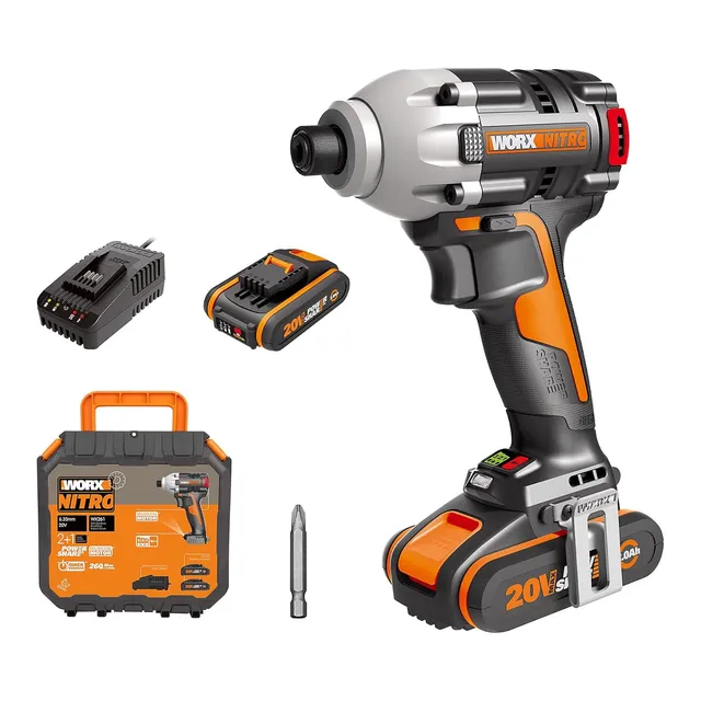 Worx WX261 avvitatore impulsi 20V 230Nm 2 batterie