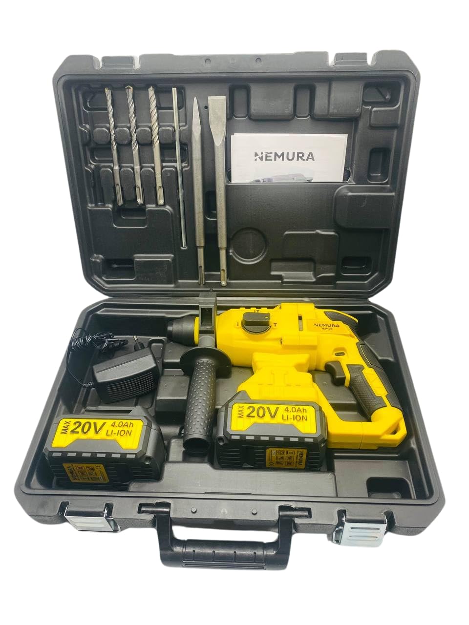 Nemura MP120 Trapano a Percussione 20V con 2 Batterie 4Ah