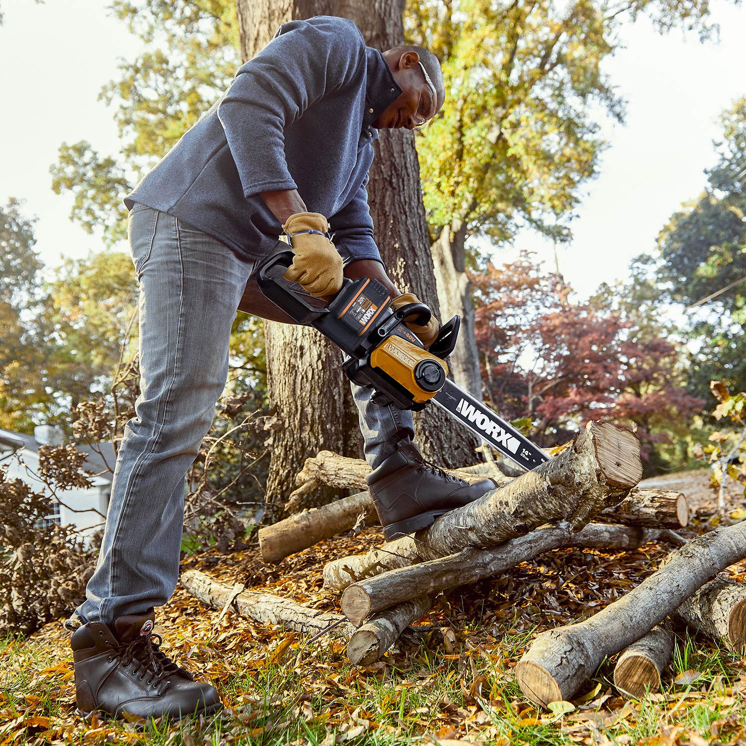 Worx WG384E Motosega a Batteria 40V 2 Batterie 35cm Brushless