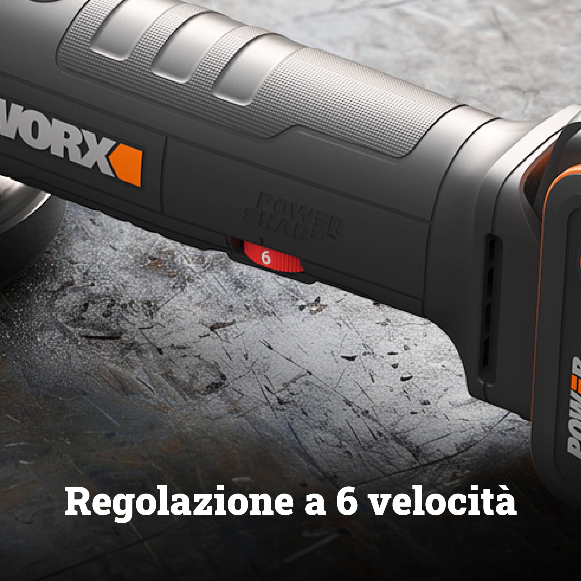 Worx WX808.9 smerigliatrice 20V 115 mm solo corpo 6 velocità