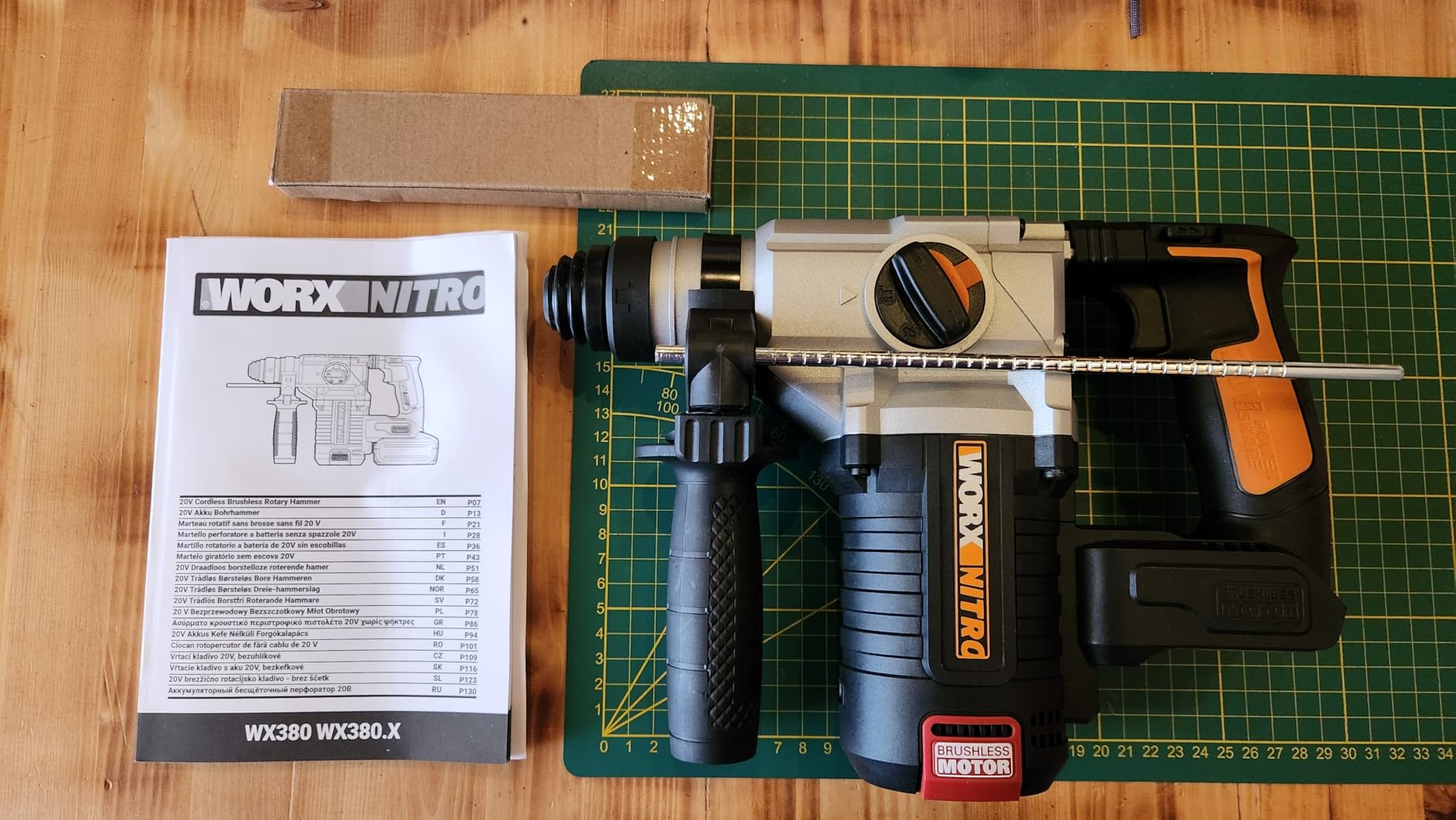 Worx WX380.9 Martello Perforatore 20V SDS-Plus Kit 2Batt