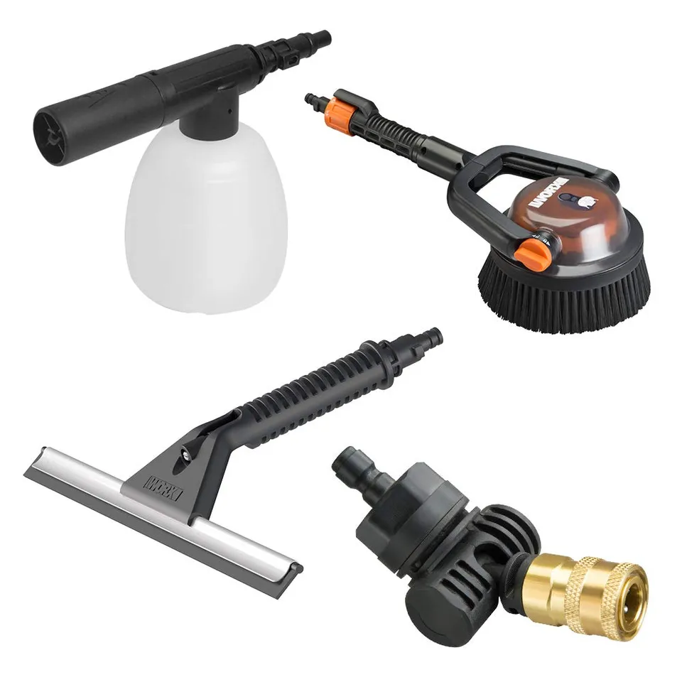 WORX Hydroshot WA4072 kit accessori pulizia nero 4 pezzi