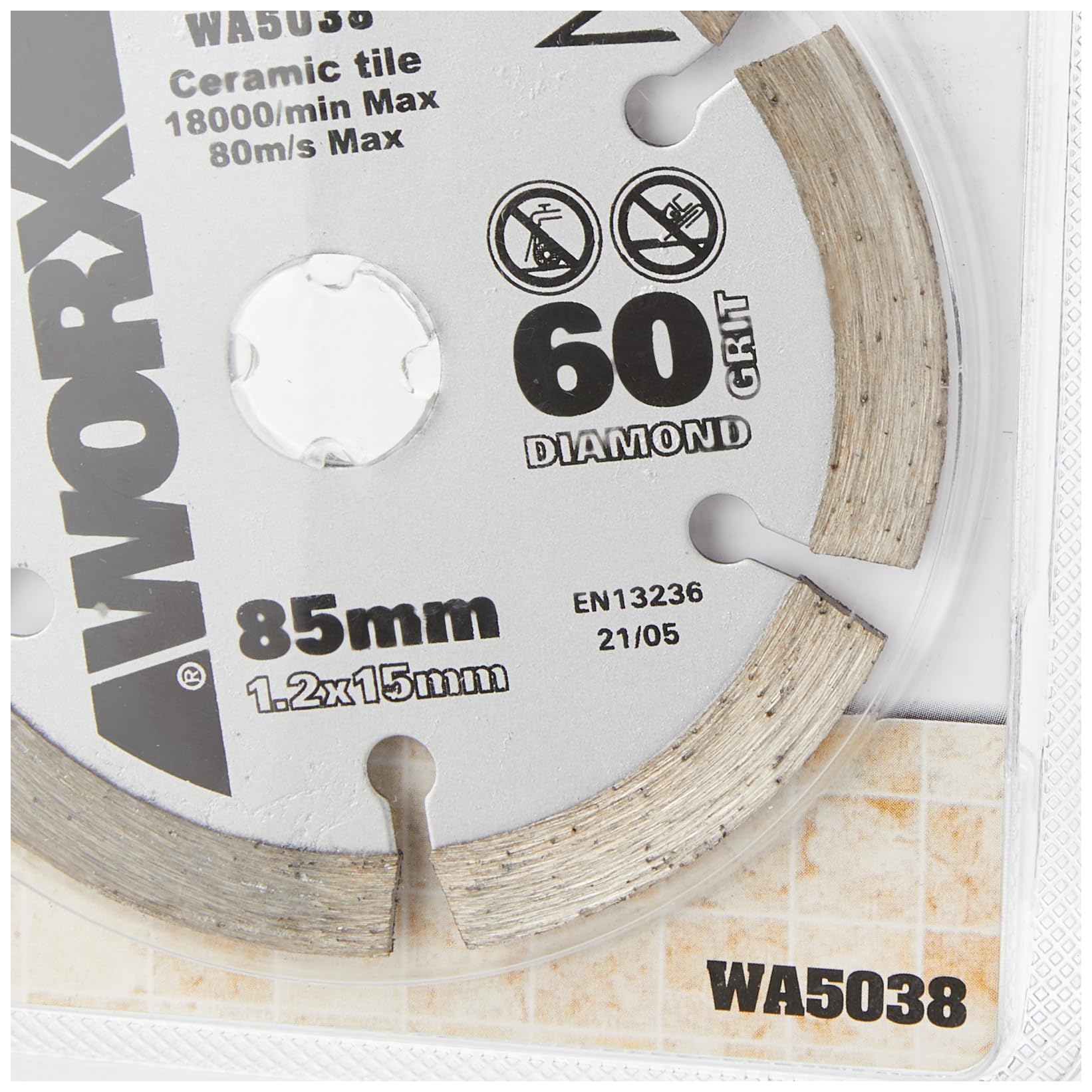 WORX WA5038 lama diamantata 85mm per WorxSaw ceramica