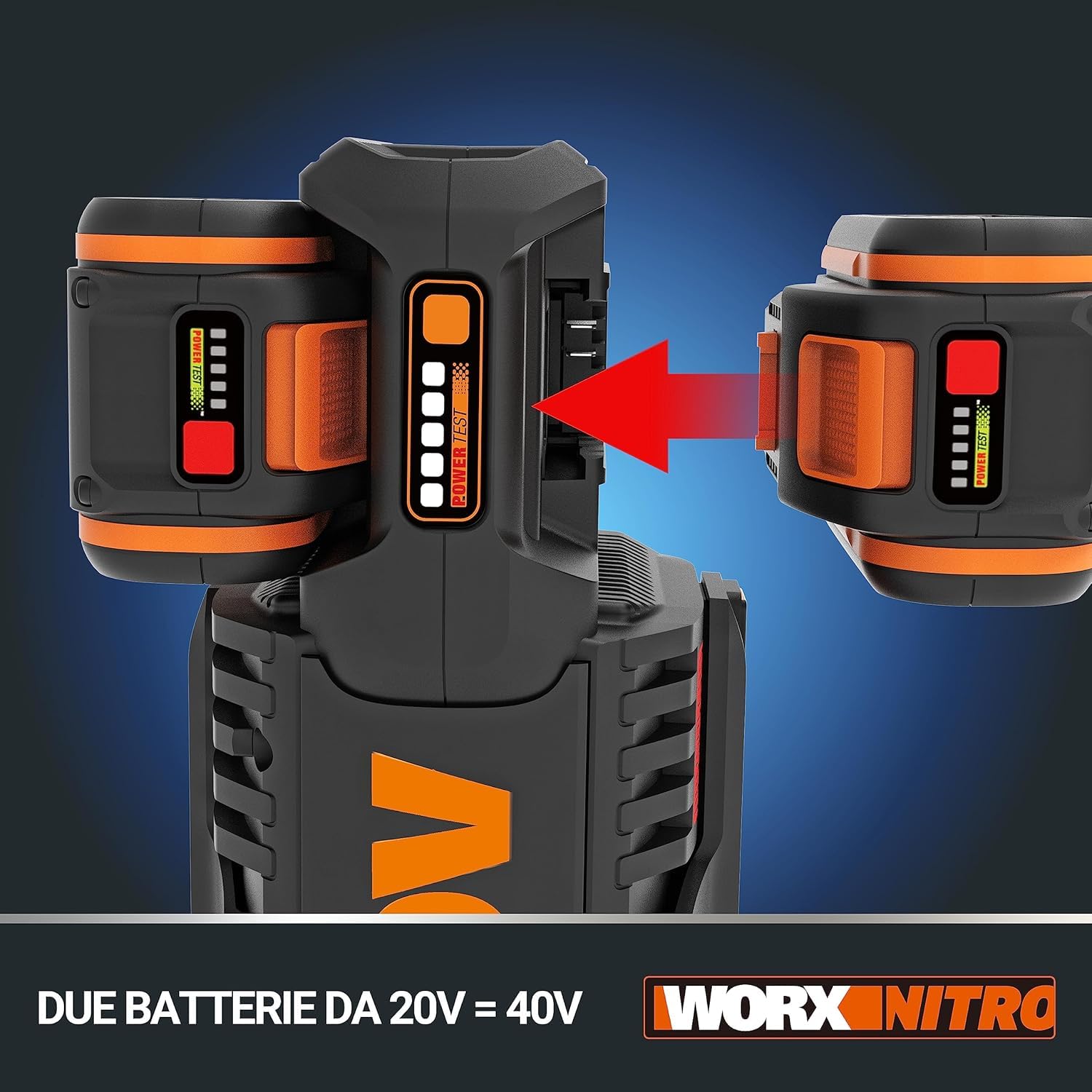 WORX WG186E.1 decespugliatore 40V taglio 38 cm