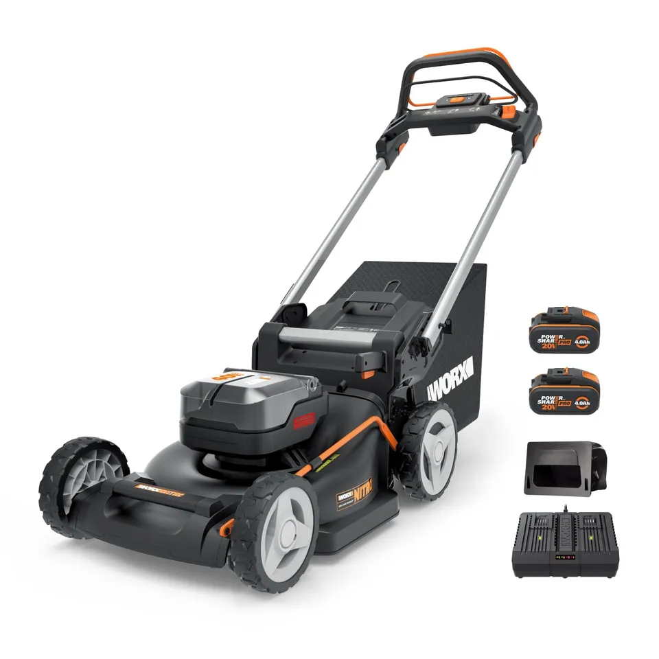 WORX WG749E Rasaerba Batteria 40V Taglio 46 cm Prato 500 mq