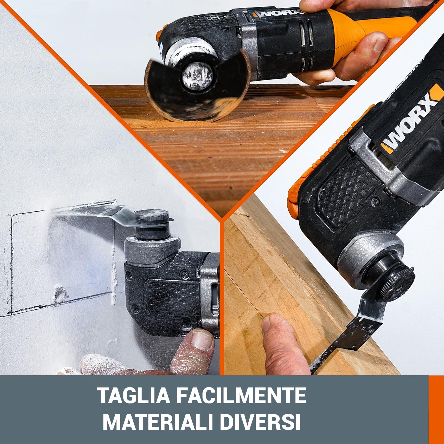 WORX WX696.9 multiutensile batteria 20V solo corpo oscillante