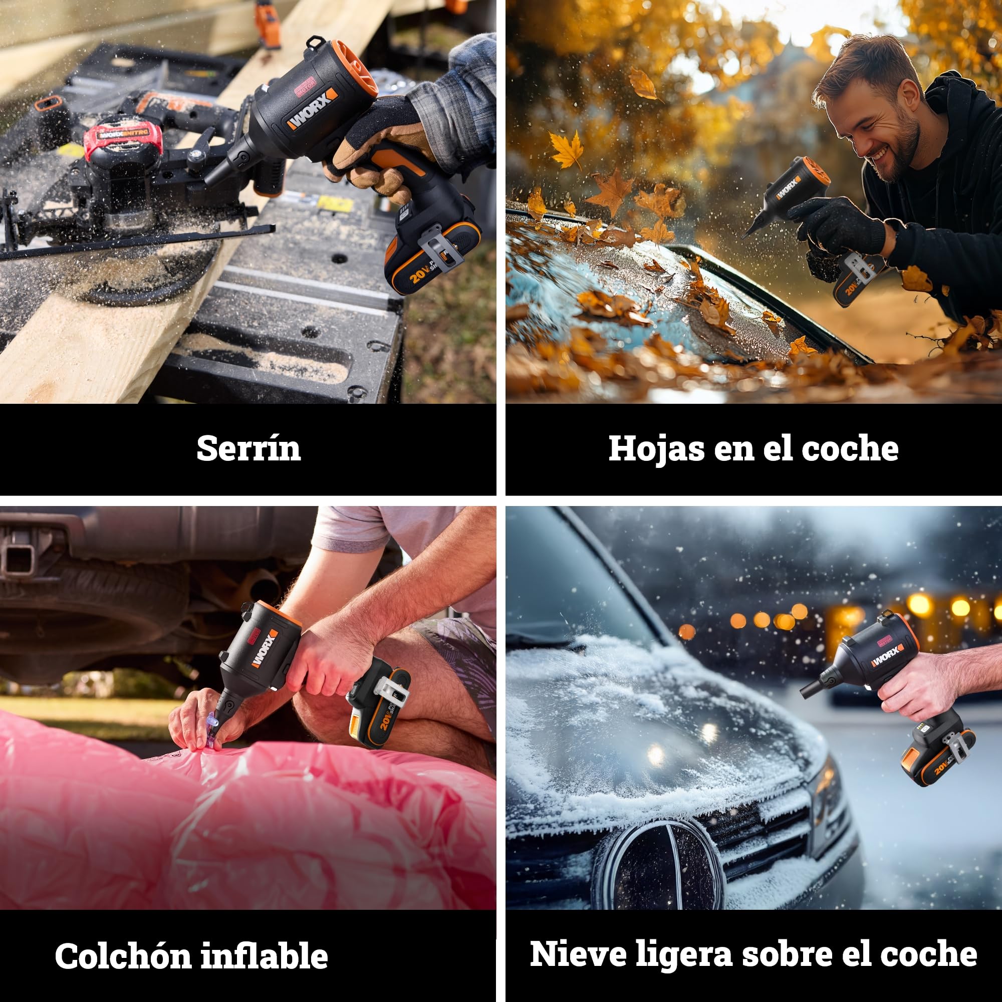 Worx WX099.9 soffiatore polvere 20V solo corpo