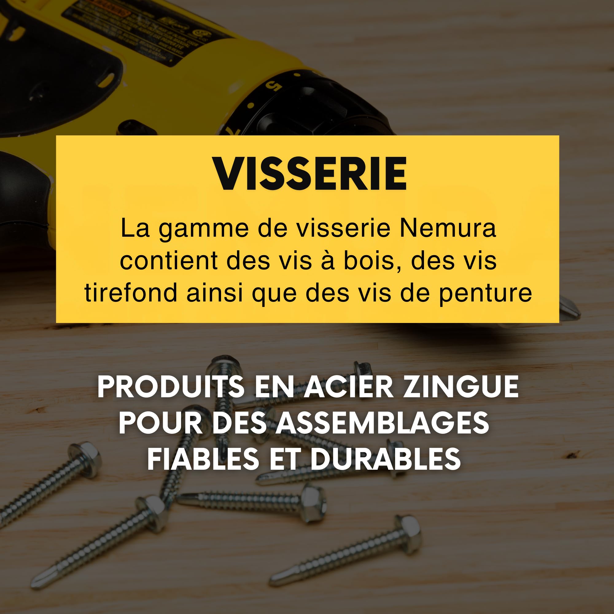 Nemura viti per legno 6x80 mm zincate 150 pezzi Torx