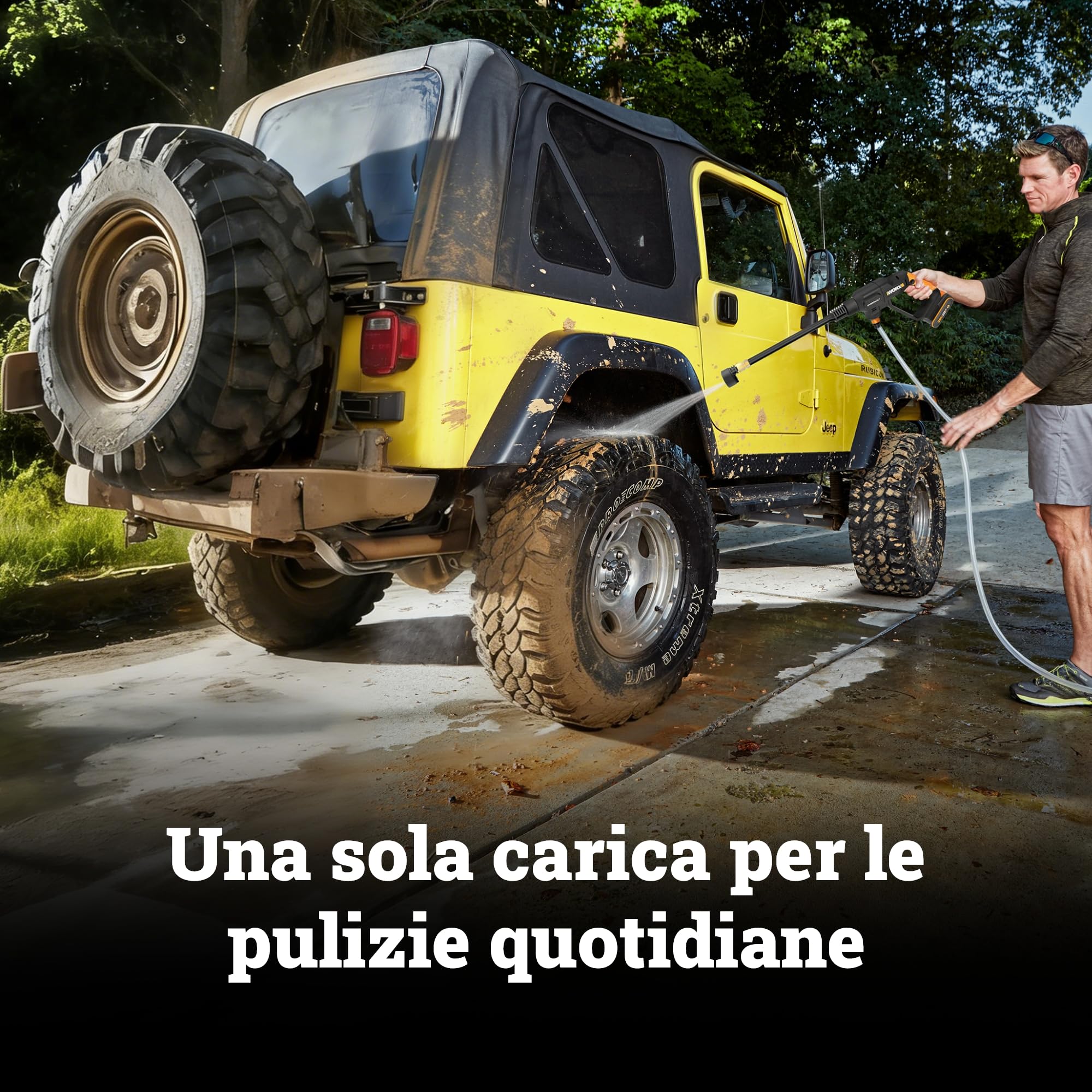 Worx WG621E Idropulitrice 20V 24bar 185L/h con Batteria 2Ah