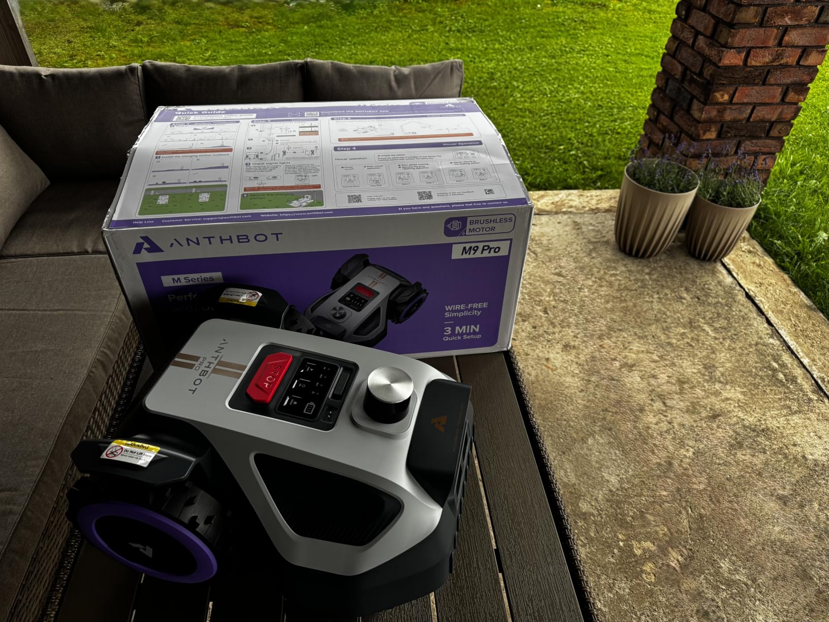 Anthbot M5 Robot Tagliaerba 500 mq RTK GPS silenzioso