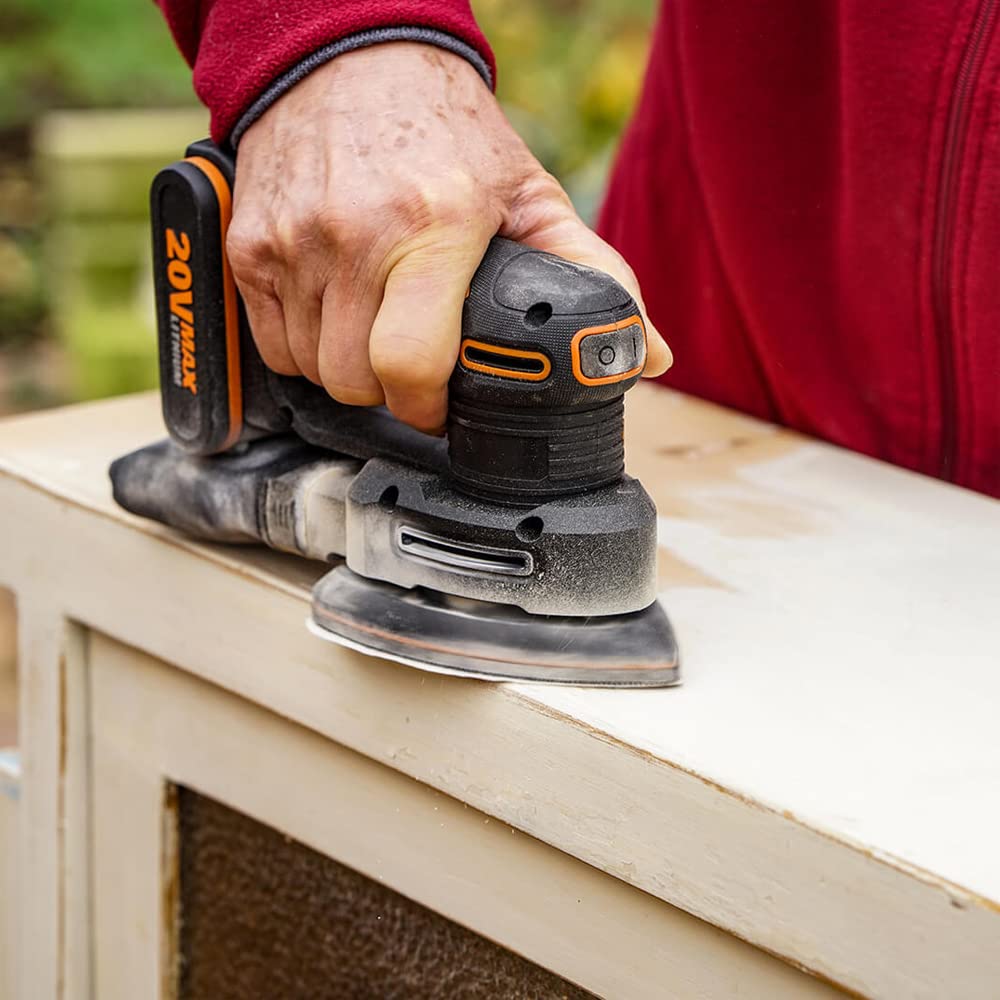 Worx WX822 Levigatrice a Batteria 20V con Batteria e Valigetta