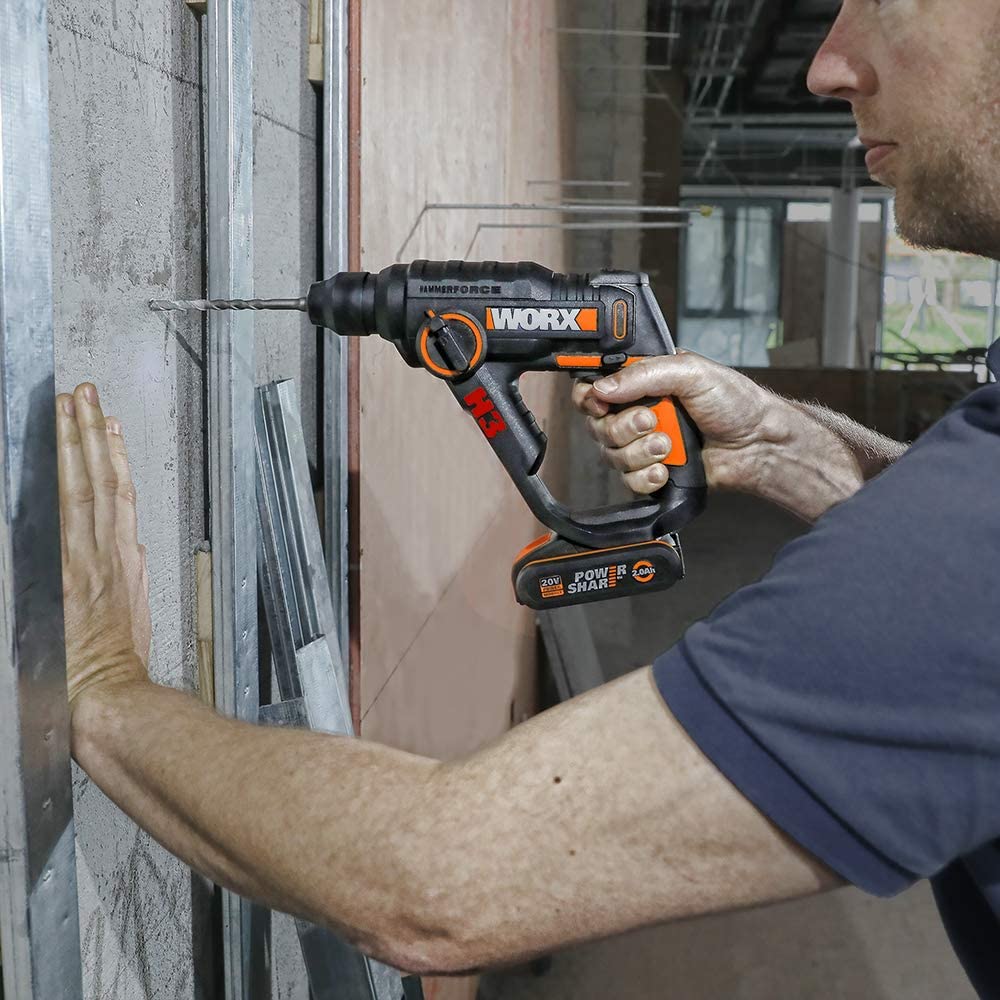 Worx WX390.9 martello perforatore SDS-Plus 3in1 solo corpo