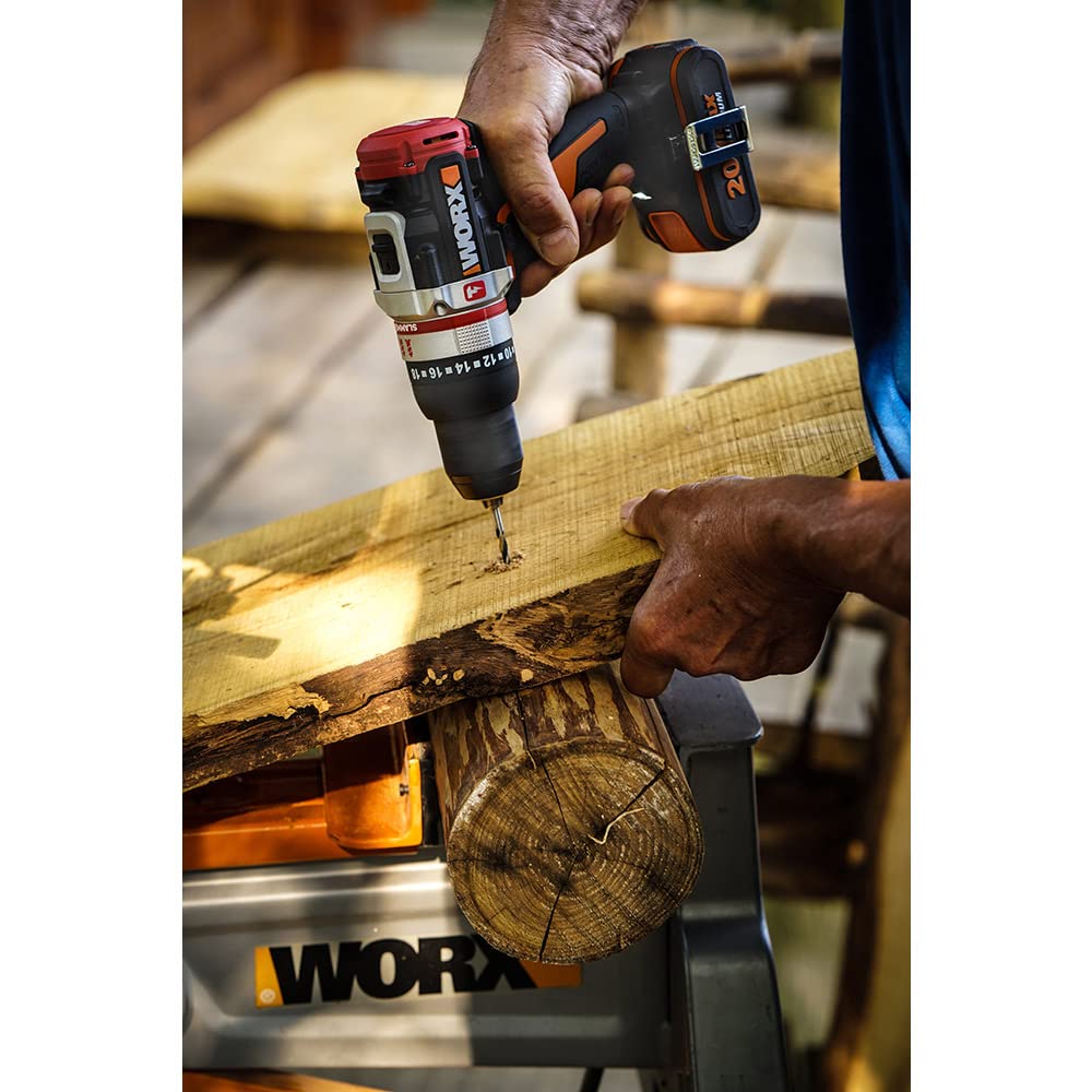 Worx WX354 trapano avvitatore 20V 60 Nm brushless 2x2Ah