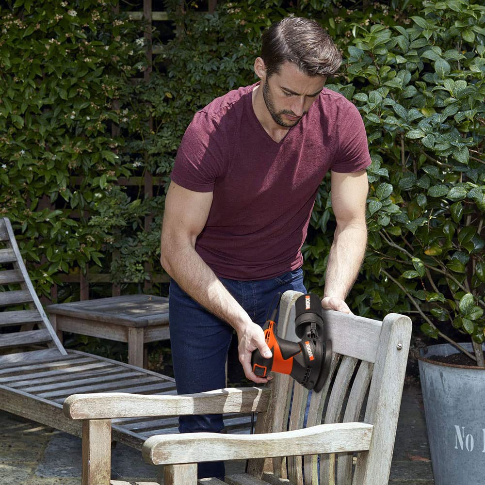 Worx WX652.1 levigatrice roto-orbitale 125 mm 300 W velcro