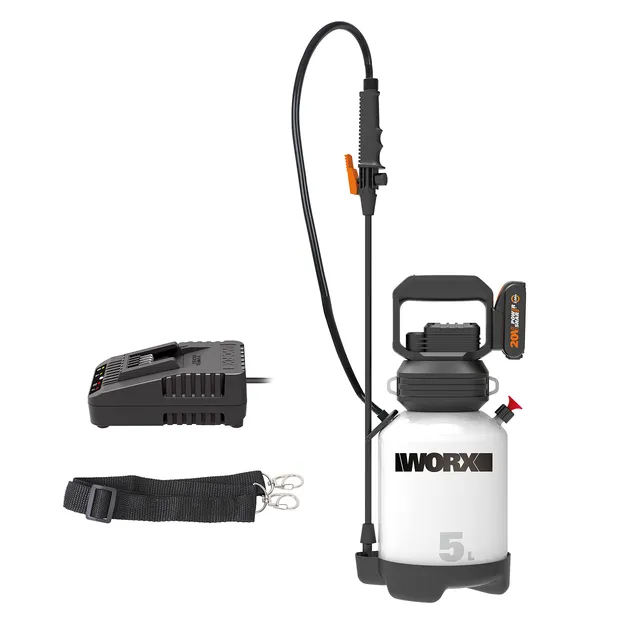 Worx WG829E Spruzzatore a Batteria 20V 5L con Lancia