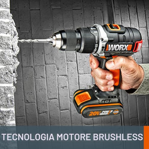 WORX WX373 Trapano Avvitatore Percussione 20V Brushless