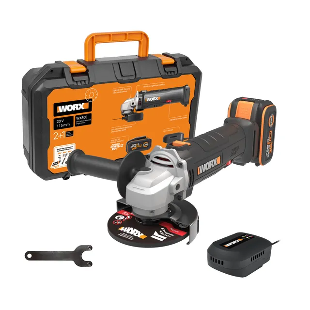 Worx WX808.9 smerigliatrice 20V 115 mm solo corpo 6 velocità