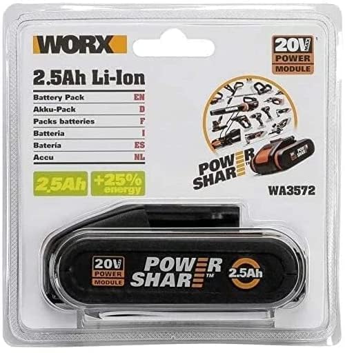WORX WA3572 batteria 20V 2.5Ah PowerShare litio