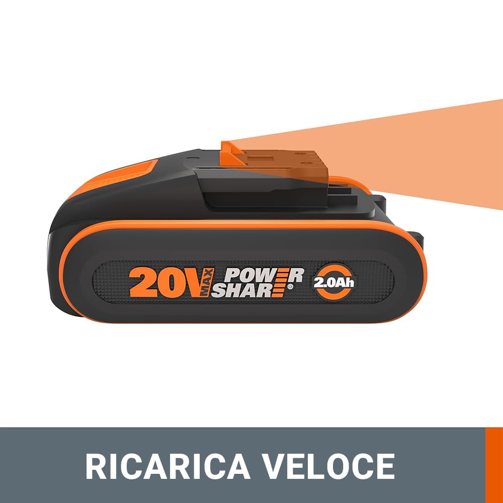 WORX WA3639 batteria 20V 2.0Ah PowerShare litio