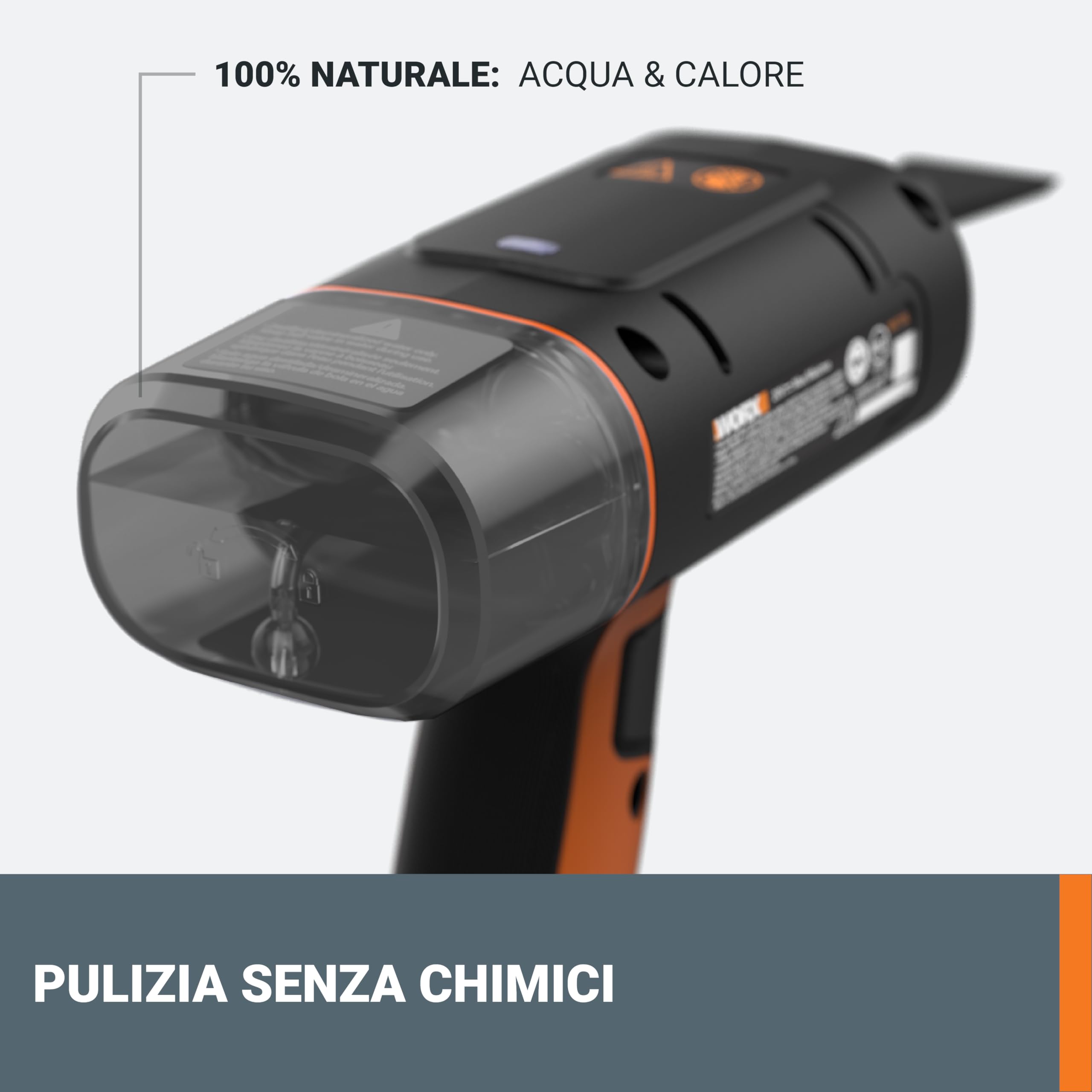 Worx WX770.9 pulitore a vapore 20V senza batteria