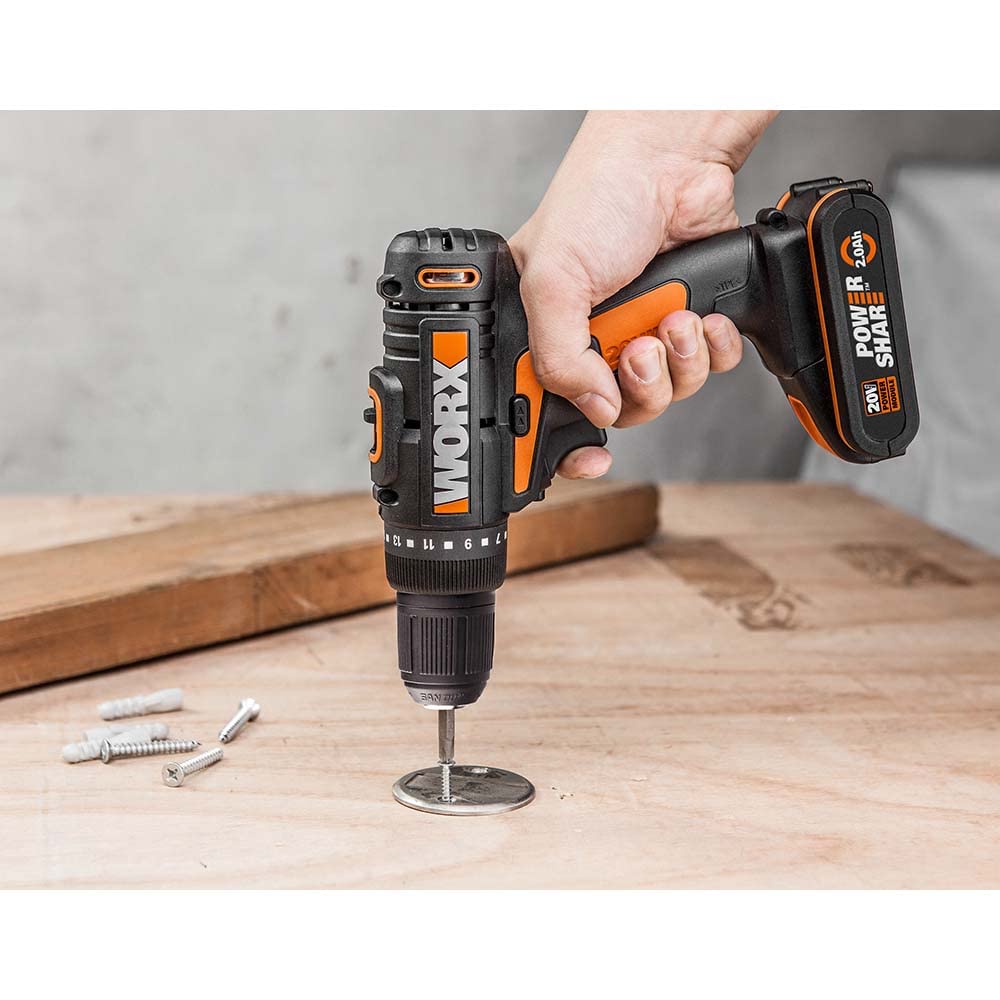 Worx WX101.1 trapano avvitatore 20V set 2 batterie