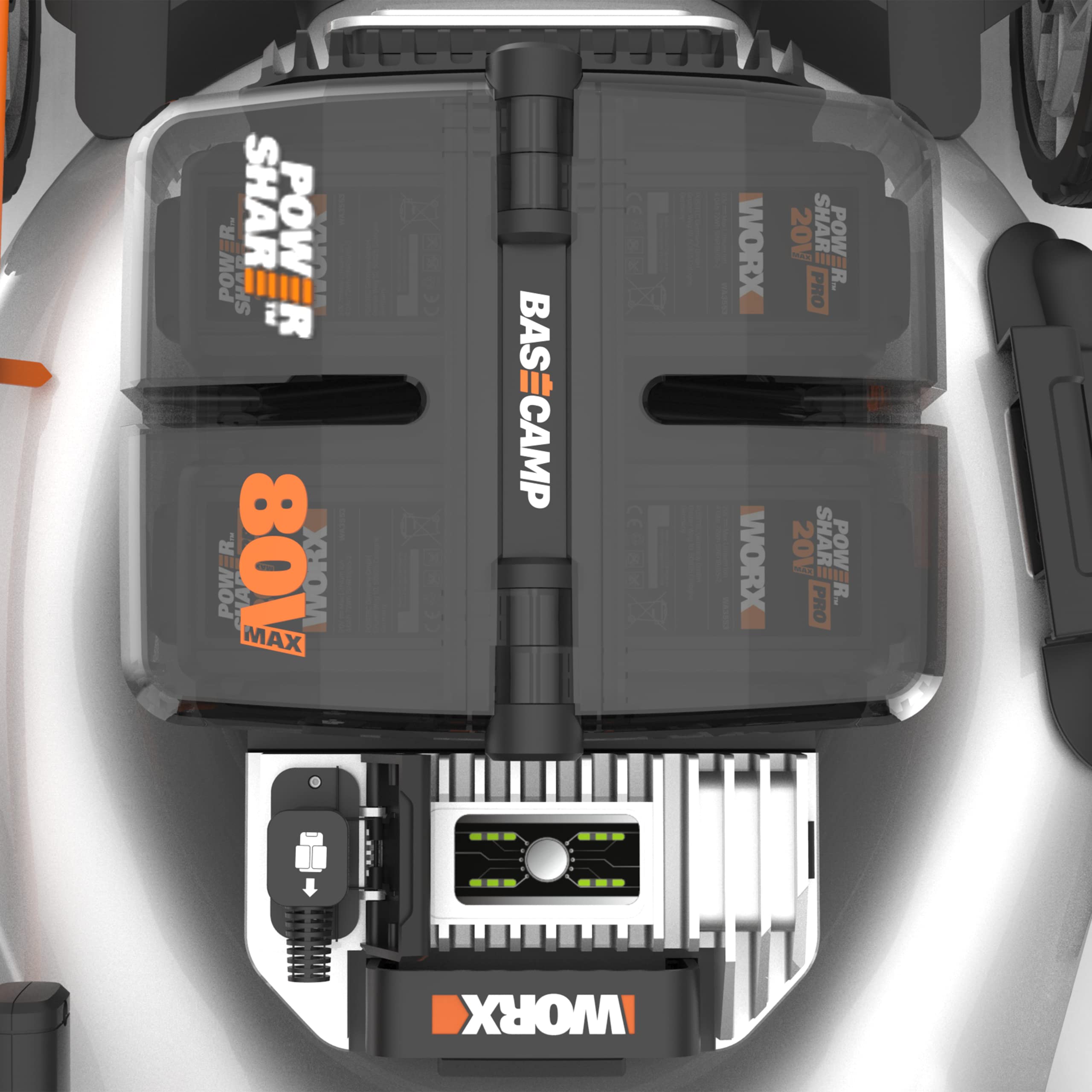 Worx WG761E rasaerba 80V taglio 51 cm prato grande
