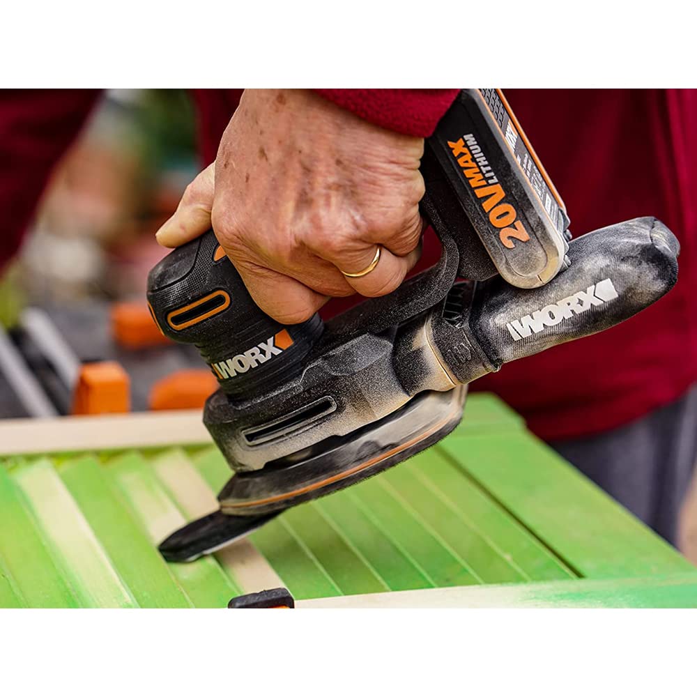 Worx WX822 Levigatrice a Batteria 20V con Batteria e Valigetta