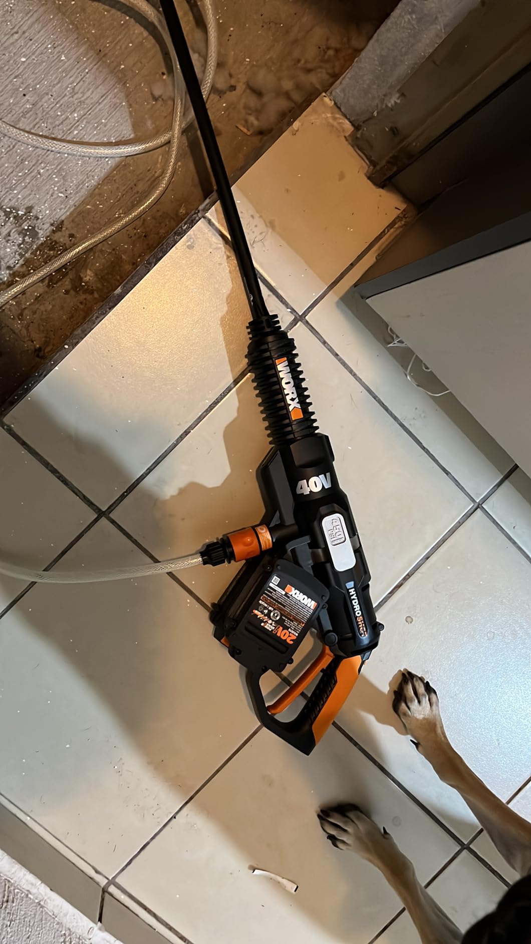 WORX WG644 Hydroshot Idropulitrice 40V 2 Batterie 450 PSI
