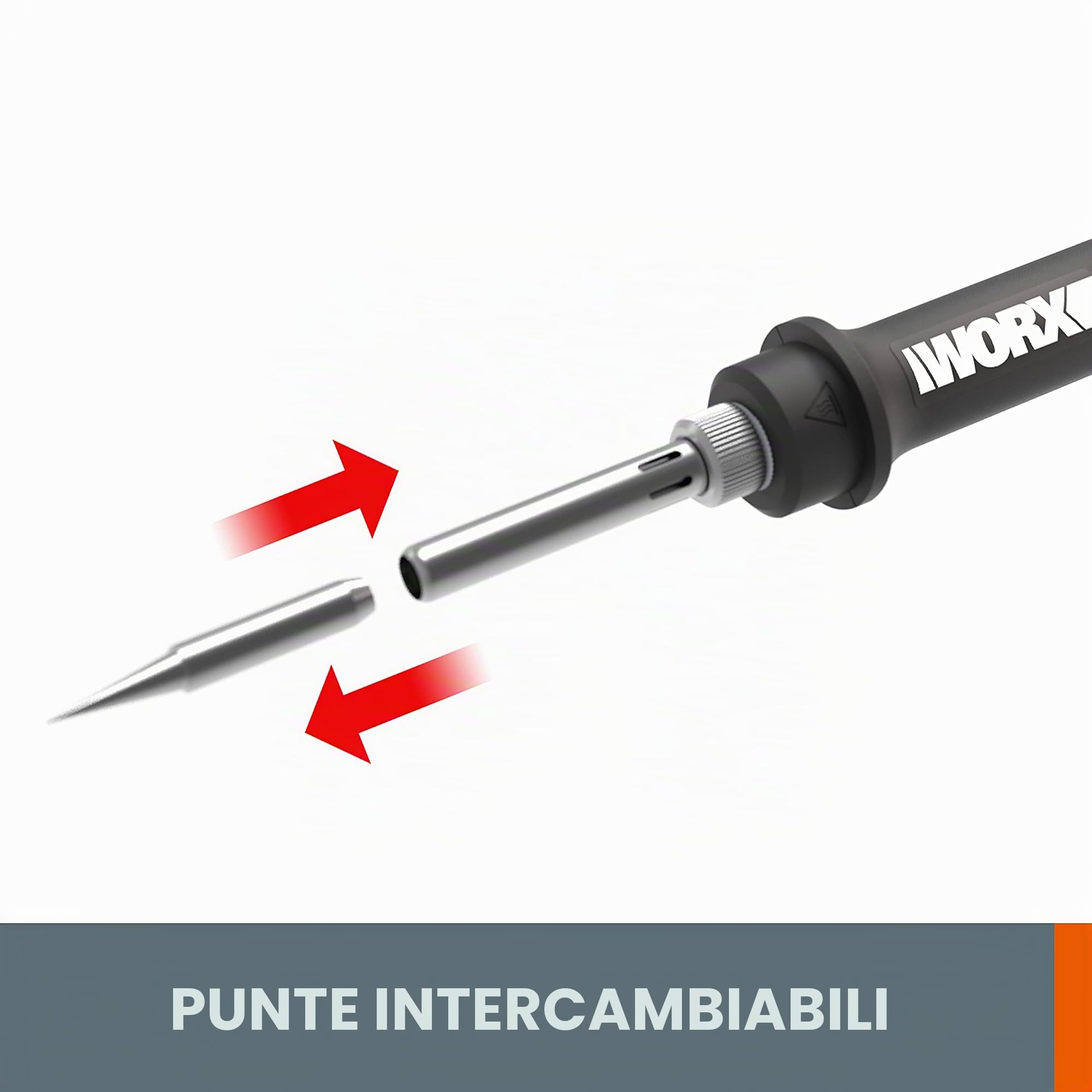 Worx WX744.9 saldatore controllo digitale 480°C solo corpo