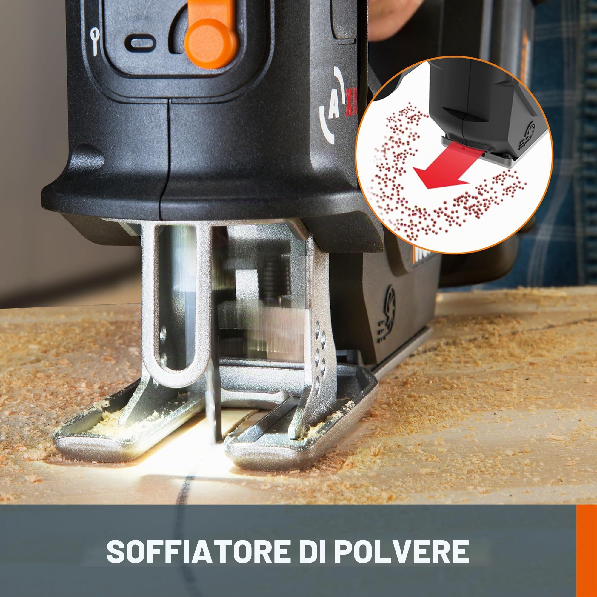 Worx Axis WX550 seghetto alternativo 20V testa girevole