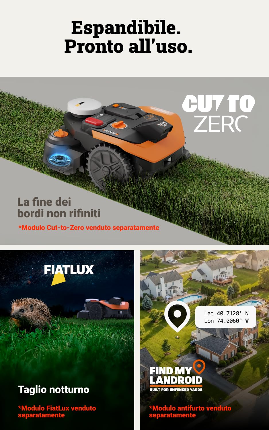 Worx Landroid Vision WR303E Robot 300mq Senza Filo