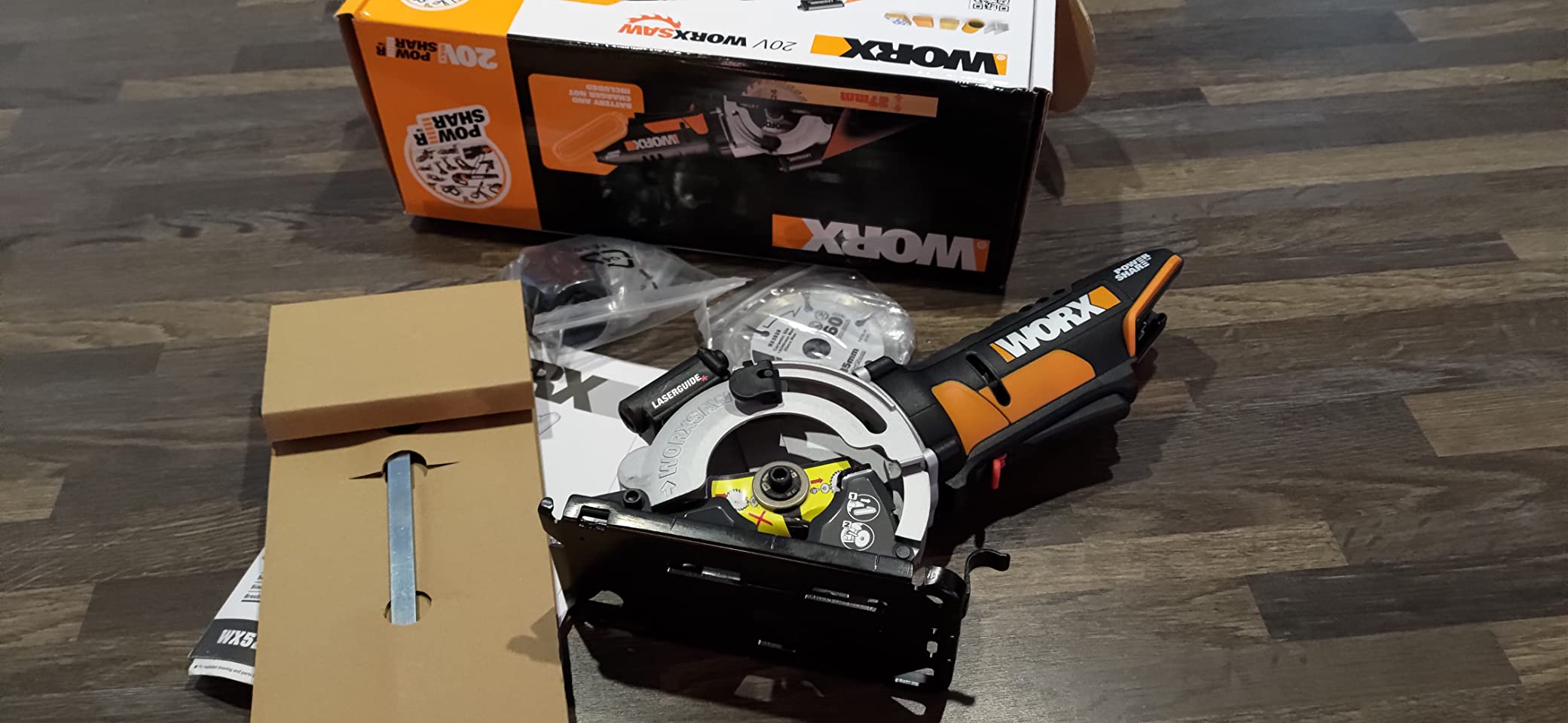 WORX WX523.9 sega circolare batteria 20V lama 85mm