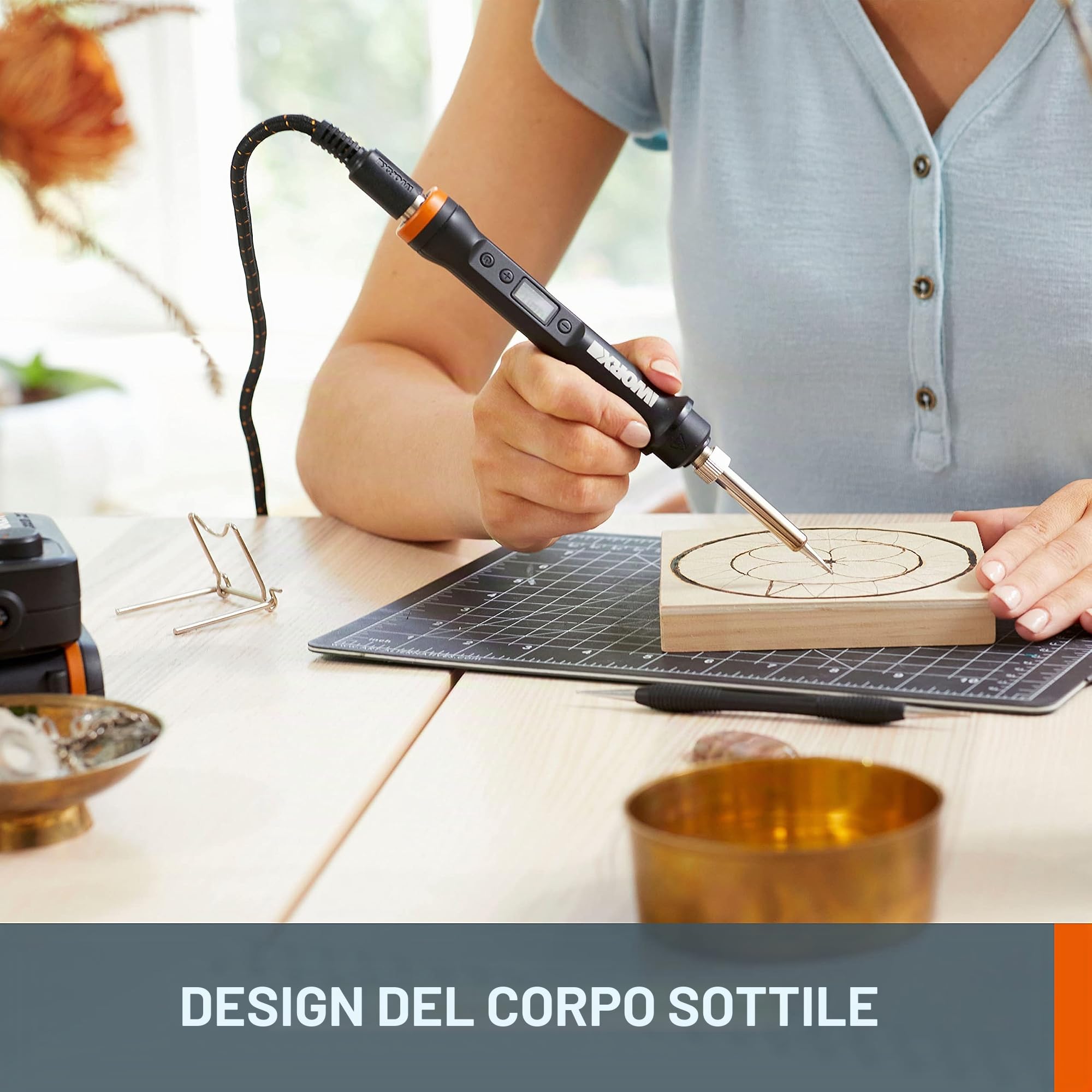Worx WX744.9 saldatore controllo digitale 480°C solo corpo
