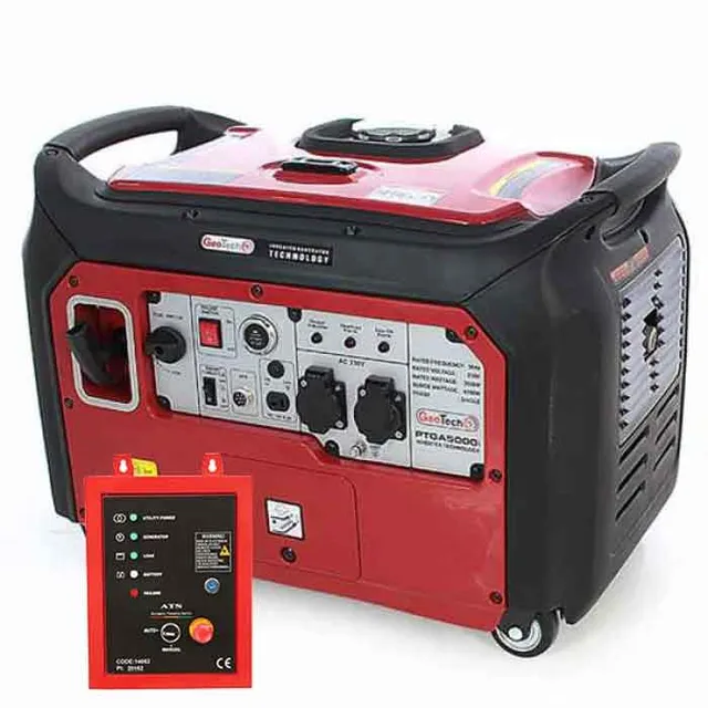 Geotech PTGA 5000i generatore inverter benzina 4 kW ATS ruote