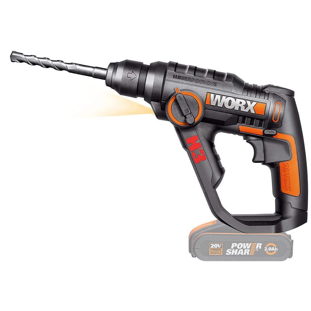 Worx WX390.9 martello perforatore SDS-Plus 3in1 solo corpo