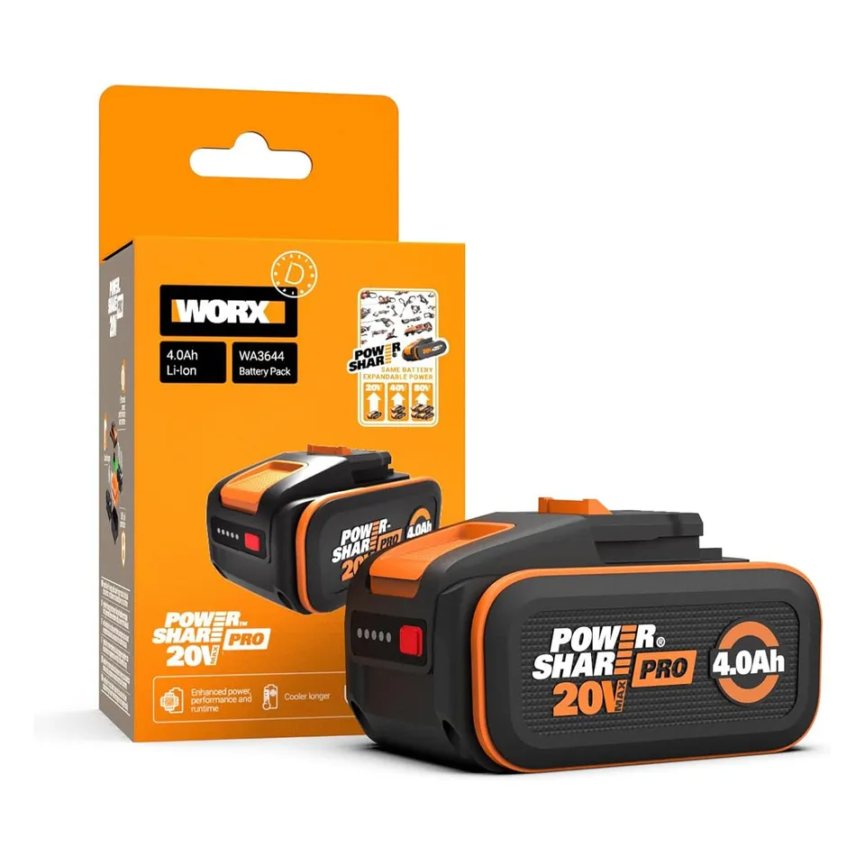 WORX WA3644 Batteria PowerShare Pro 20V 4Ah 2 Pezzi