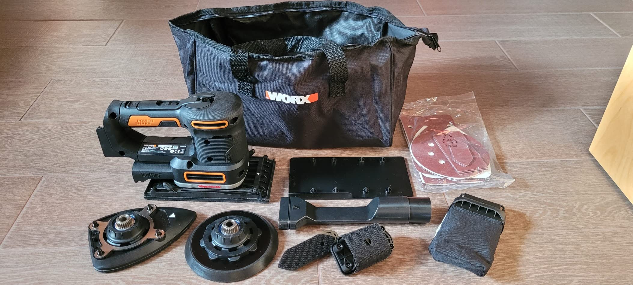WORX WX820.9 Levigatrice Multifunzione 20V Solo Corpo 5 in 1
