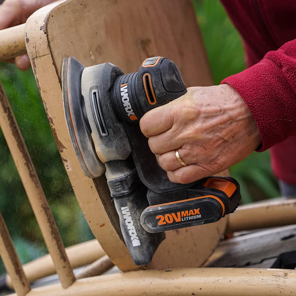 Worx WX822 Levigatrice a Batteria 20V con Batteria e Valigetta