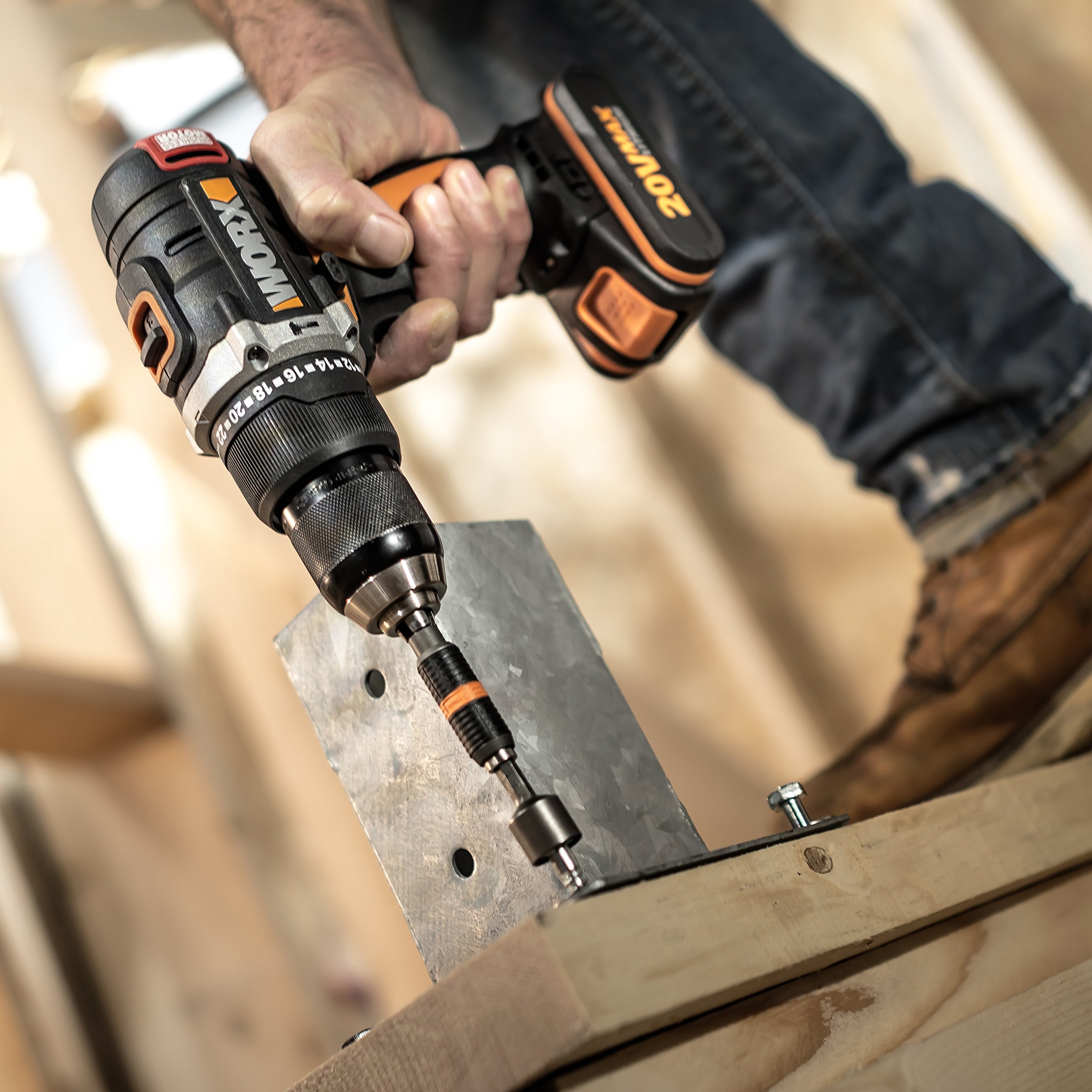 Worx WX373.1 trapano percussione brushless 20V 2Ah