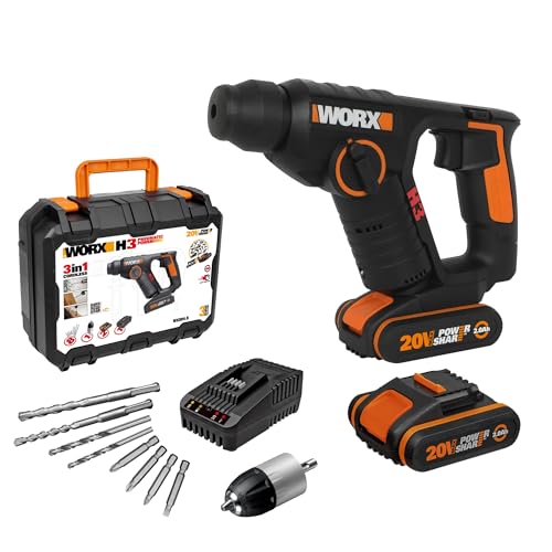 Worx WX394.6 H3 Tassellatore 20V con 2 Batterie 2Ah