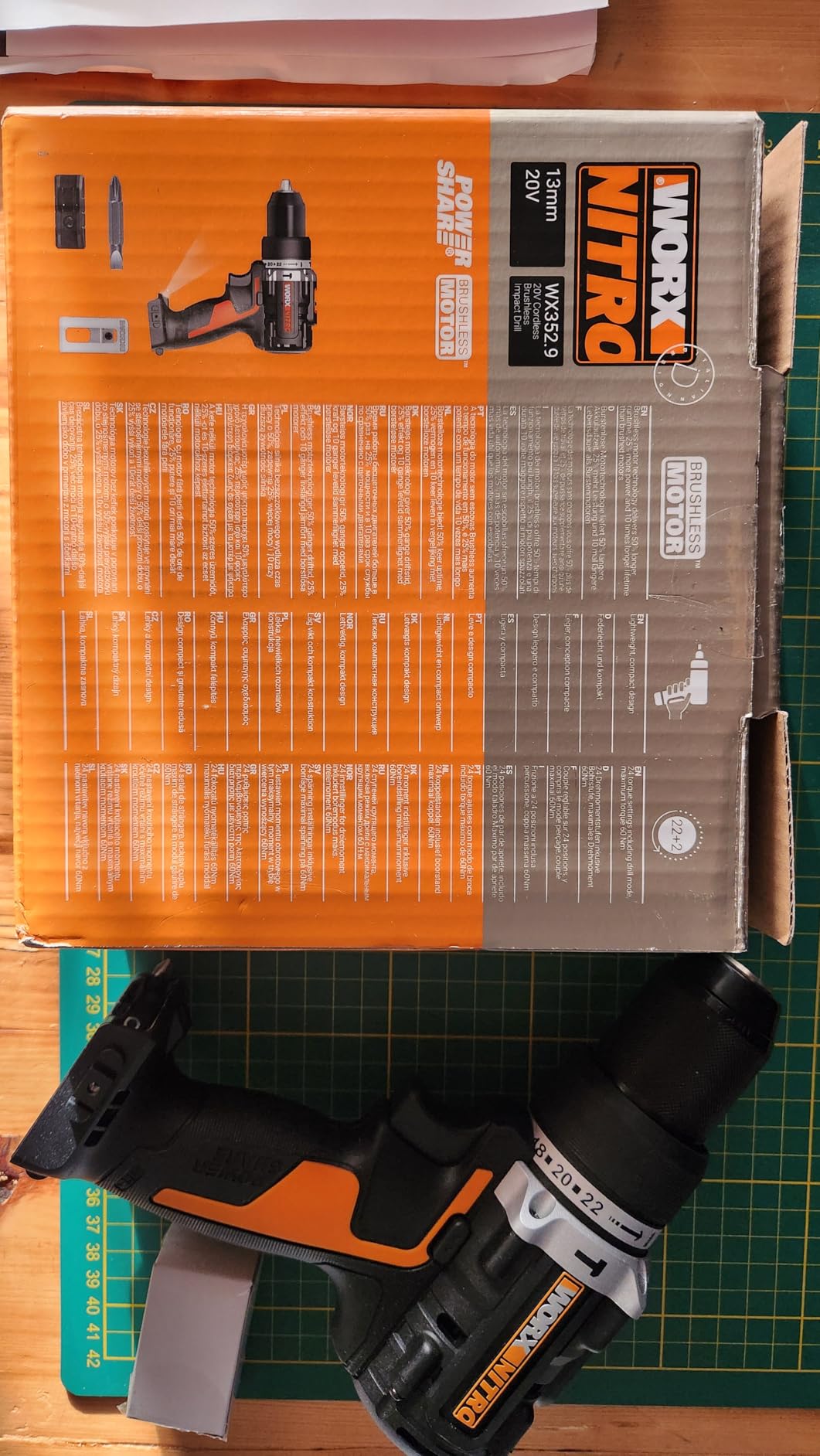 Worx WX352.9 Avvitatore Percussione 20V 60Nm